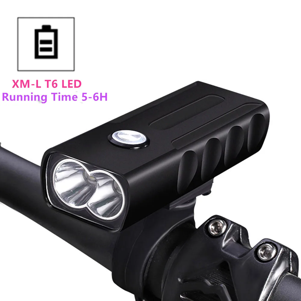 LED Bike Front Bicycle Light Built in 18650 Battery USB Rechargeable Accessories Metal Cycling Flashlight lamp | Спорт и развлечения