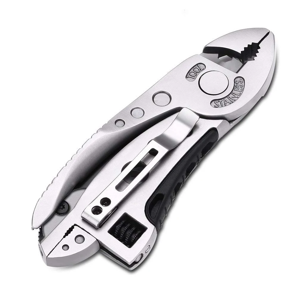 

Outdoor Multifunctional Pliers Adjustable Wrench Survival Emergency Gear Multitool 5 in 1 with Wire Cutter Knife Screwdriver