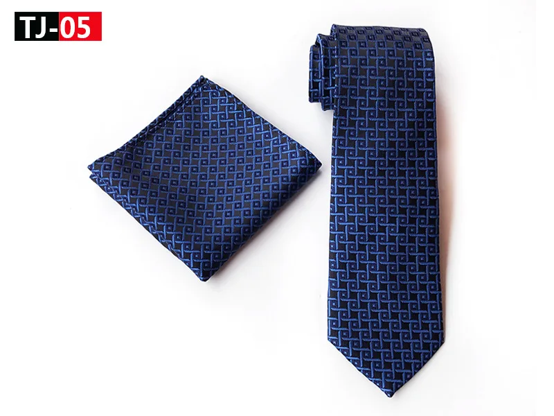 Модный 8 см шелковый носовой галстук, набор, голубой, желтый, в полоску, в клетку, Jucquard, карман, квадратный галстук для мужчин, деловой, формальный, на шею, галстуки