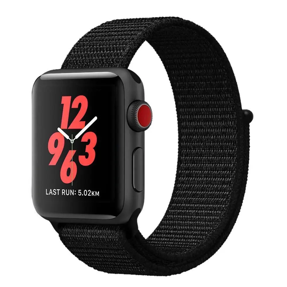 Спорт нейлон дышащая ремешок для Apple Watch Series 3/2/1 42 мм 38 браслет заменить Для мужчин