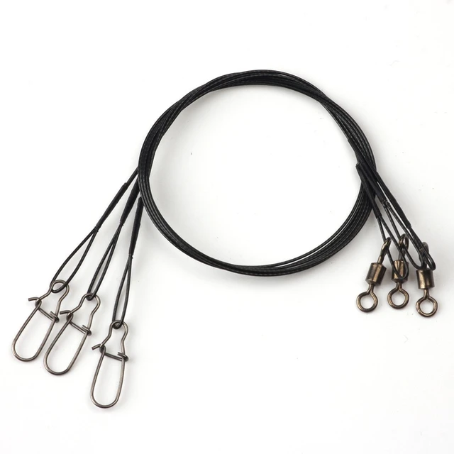 Rompin 3pcs/bag Anti Bite Steel Fishing Leader Wire Steel Wire Leader  Fishing Accessory Lead Core