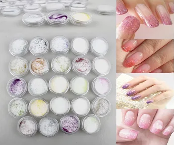 

Acrylic Powder Acrilico Acryl Polvo Colored Nagels Poudre 24 Jar Color Glitter Nails Art Clear Polymer Supplies Beautiful Pulver