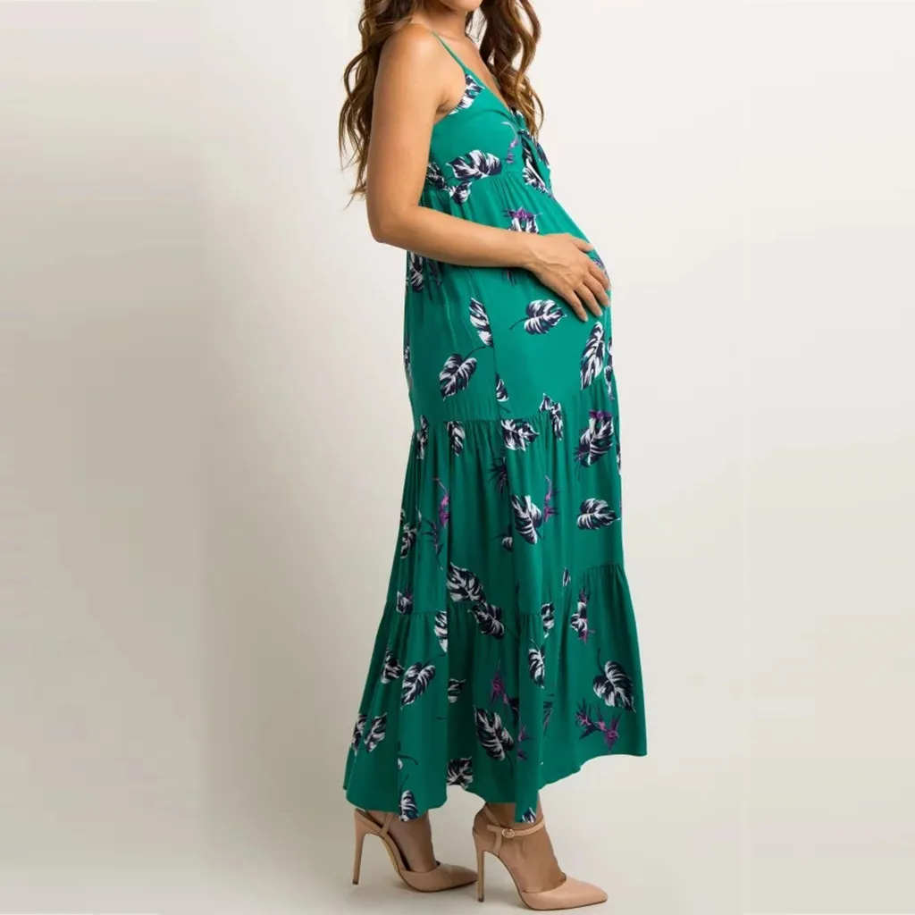 New Women Pregnant Floral Long Maxi Dresses Maternity Dress Photography ...
