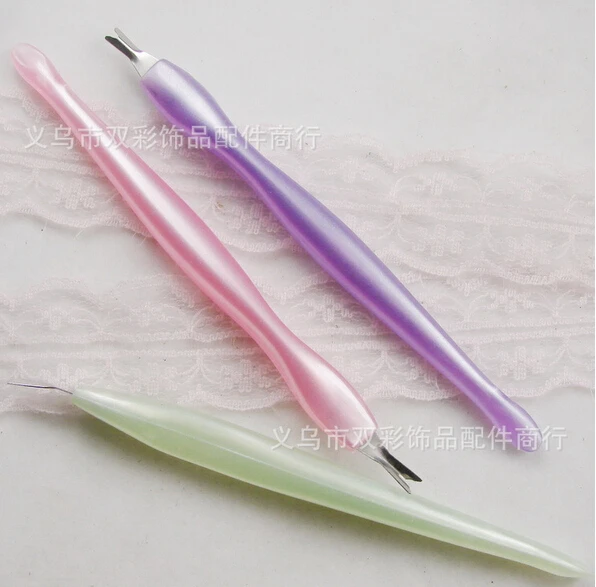 Lixa de Unhas Garfo Pele Morta Cores Bonitas Cuticle Trimmer Pusher Remover Pedicure Unha Care Arquivo Beleza Corte Ferramenta 50pcs 3