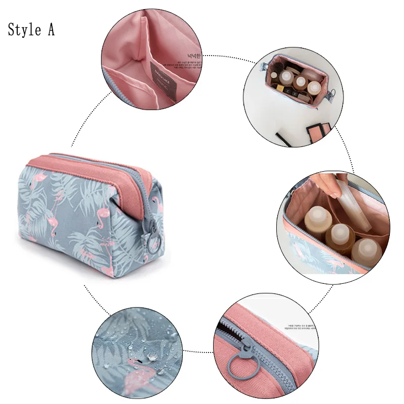 جديد وصول فلامنغو التجميل أكياس النساء Necessaire المكياج حقيبة عالية الجودة السفر للماء حقيبة ماكياج محمولة أدوات الزينة أطقم