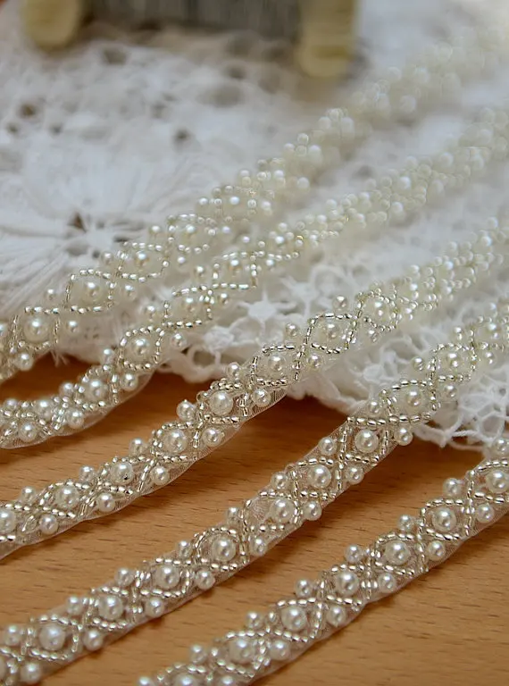 beaded bridal trim