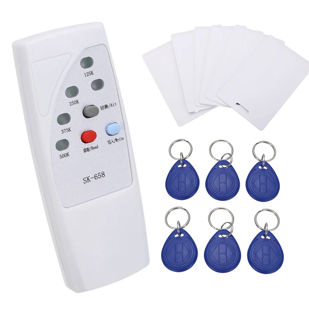 

13Pcs Handheld RFID ID Card Copier Reader Writer 6 Writable Tags+6 Cards Set Kit SL@88
