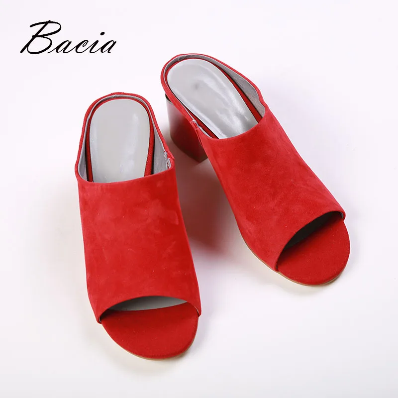 Mujer Cuero Tacones 2019 Transpirable De Sandalias Marca Wo Verano Bacia Plataforma Zapatos Cómodo Rojo azqBwS