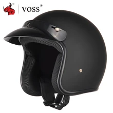 VOSS мотоциклетный шлем Ретро Винтаж Кафе Racer Moto шлем 3/4 открытый шлем Шлем КАСКО шлем старый скутер шлемы