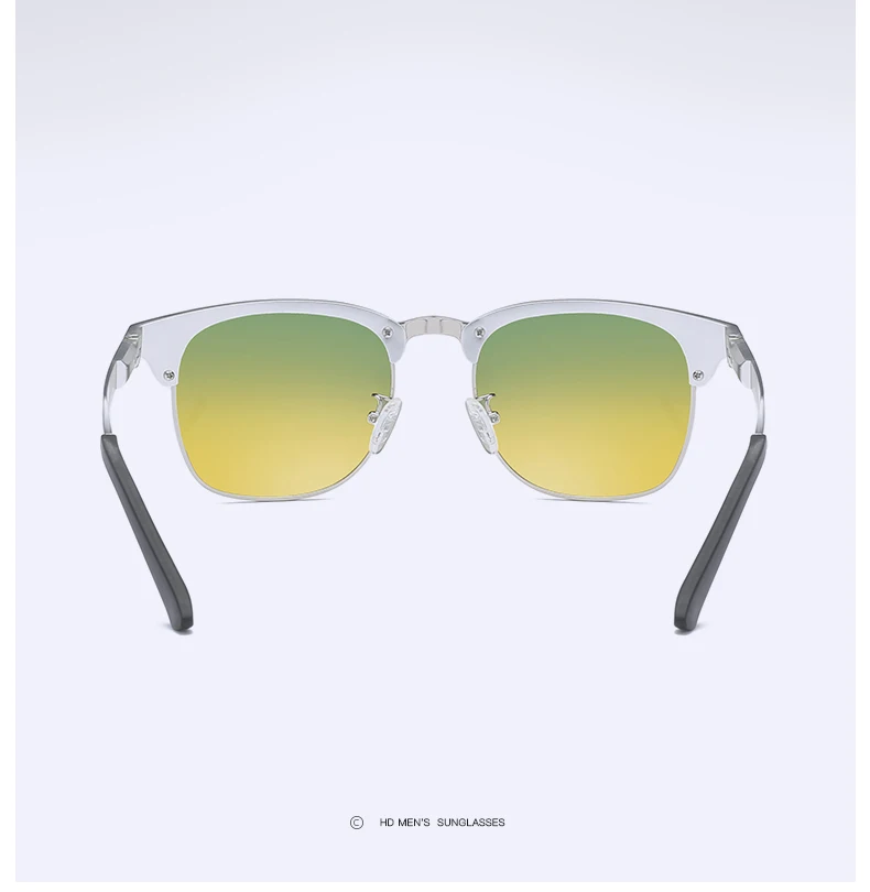 YSO солнцезащитные очки мужские поляризованные UV400 алюминиево-магниевая оправа HD ночного видения очки для вождения Квадратные аксессуары для мужчин 8558