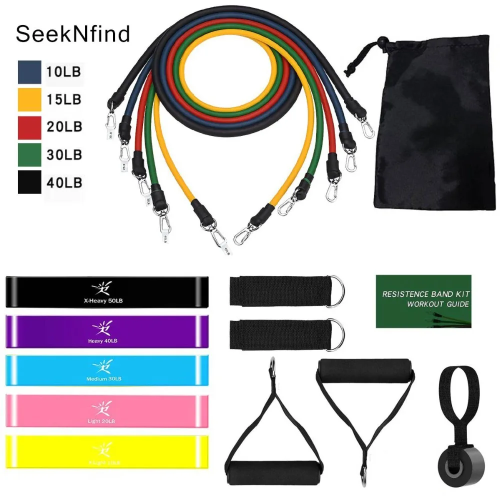US $14.5 |17Pcs Resistance Bands Set Expander Yoga Exercise Fitness Rubber Tubes Band Stretch Training Home Gyms Workout Elastic Pull Rope|Resistance Bands| | - AliExpress