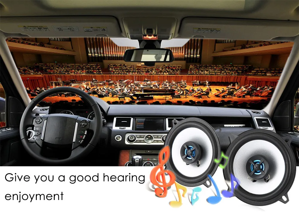 Парные Leibo автомобильные коаксиальные динамик музыкальная чувствительность Громкий динамик для автомобилей Авто Портативный высококачественные динамики