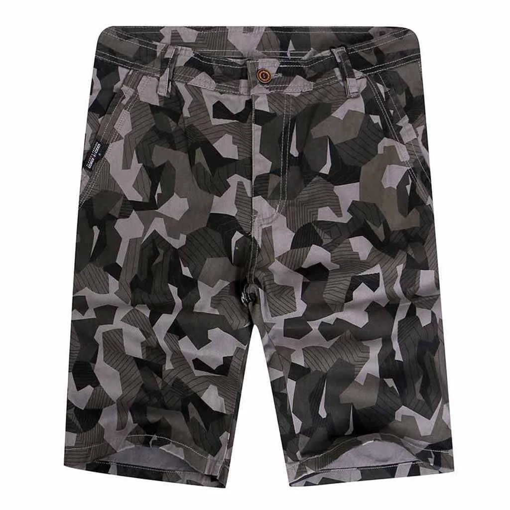 Оригинальные летние мужские шорты кэжуал, мужские шорты свободного покроя с карманами, камуфляжные шорты Карго, повседневные короткие брюки, Прямая 20