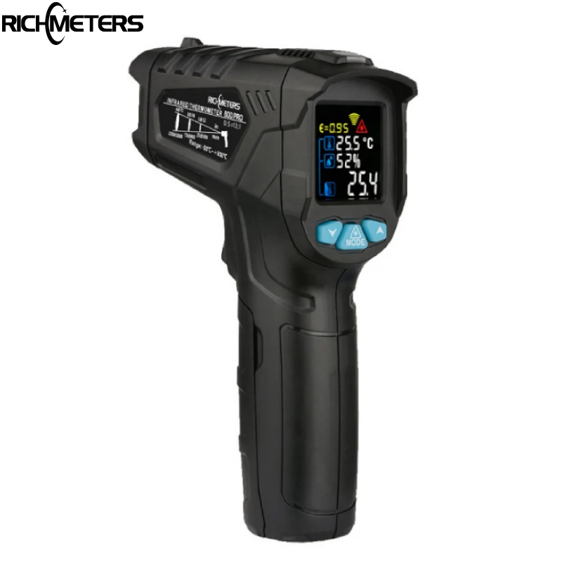 En Ligne Richmetres 800Pro 800 thermomètre infrarouge numérique sans Contact pyromètre 50 ~ 800C Aquarium laser IR température pistolet humidité