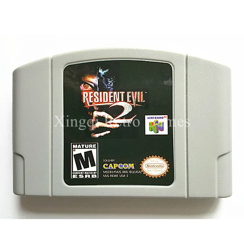 Nintendo N64 Game Resident Evil 2 Video Game Cartridge Console Card English Language US Version