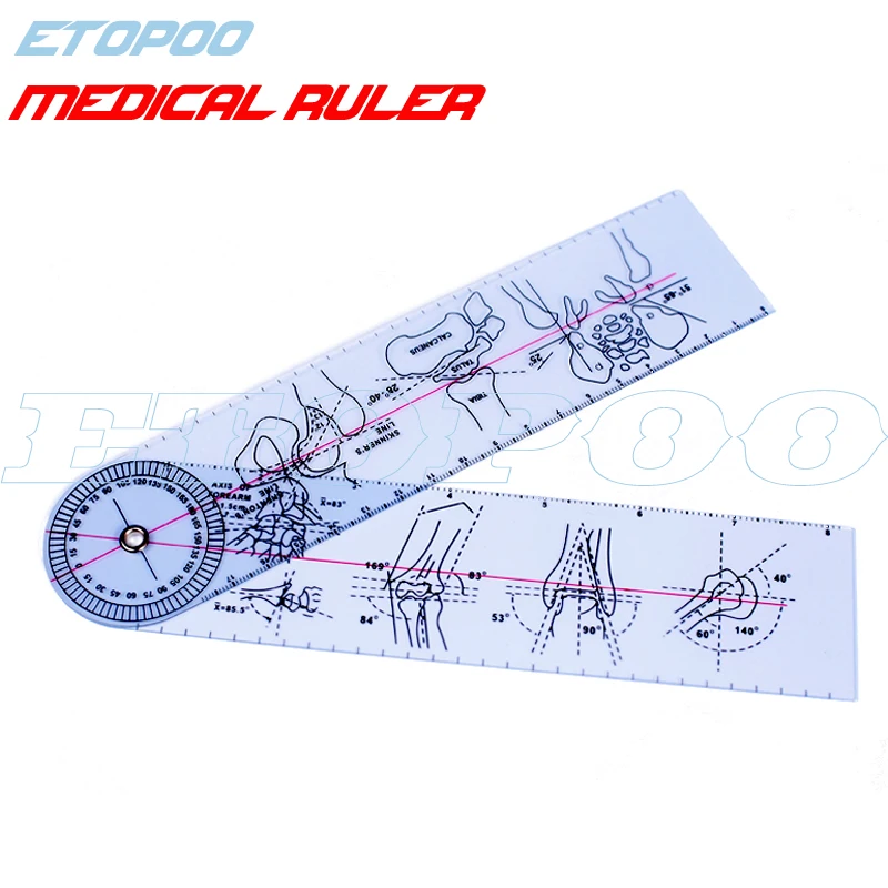 

Spinal goniometer distal radioulnar joint ruler medical ruler Angle protractor Bone measurements feet, 20pcs/lot!