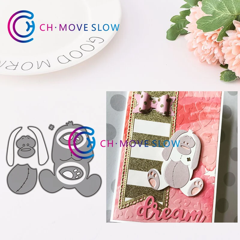 

2019 New Arrival CH Ragdoll dog Metal Cutting Dies 3D DIY Scrapbooking Carbon Sharp Craft Die Photo Invitation Cards Decoration