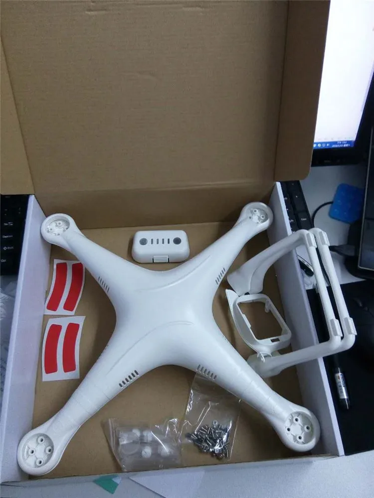 Replaceable DJI Body Shell For DJI Phantom 2 Vision Cover Spare Parts DJI PTM08 Upper Lower Cover With Landing Gear DIY Drone