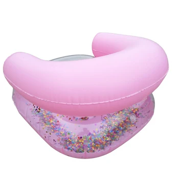 

Kids Inflatable Sofa Baby Sitting Chair Sequin Kids Bath Learning Seat DX88