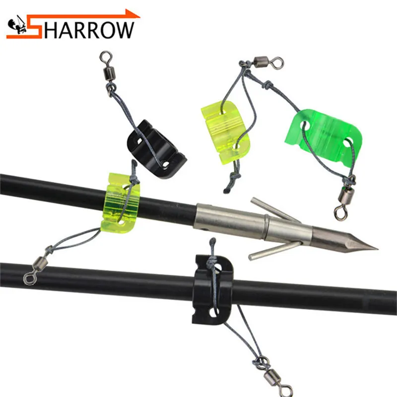 6pcs Bowfishing Fishing Slides 9mm Safety Slide Hunting Arrow Fish Slide Kit 