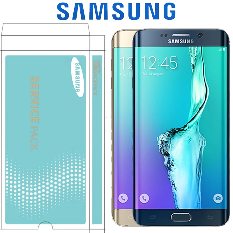 ЖК-дисплей SUPER AMOLED 5 7 ''с рамкой для SAMSUNG Galaxy s6 edge plus G928 G928F сенсорный экран с