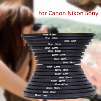 

DHL 50Set 18pcs/set For Canon Nikon Sony Camera Lens Filter Step Up Down Ring Adapter Stepping Rings