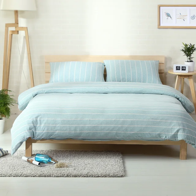 4pcs 100 cotton jersey knitted bedding sets light aqua blue and jersey bed sheet sets