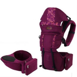Многофункциональные подтяжки хорошего качества для новорожденных, слинг-стульчик, четыре сезона, дышащий - Цвет: Фиолетовый