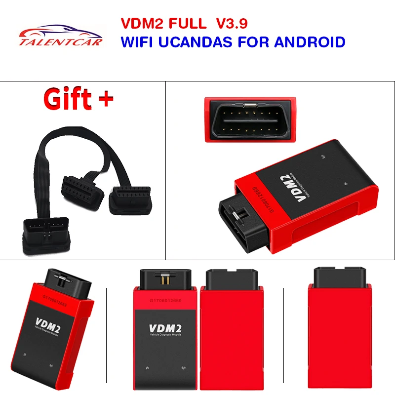 

UCANDAS VDM2 Full System Auto Diagnostic Tool Android VDM II Free Update EOBD/OBDII VDM 2 Code Reader Similar Easydiag Vpecker