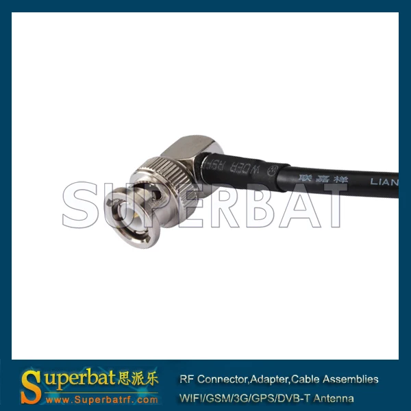 Superbat BNC штекер под прямым углом к правый угол pigtail кабель RG58 50 см для wireles|angle|angle