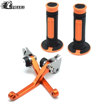 

Motorcycle Adjustable Dirt Bike Pivot Brake Clutch Levers Handle Bar Hand Grips Set For KTM XCFW 250XCW 250EXC/EXCF 300XC EXC