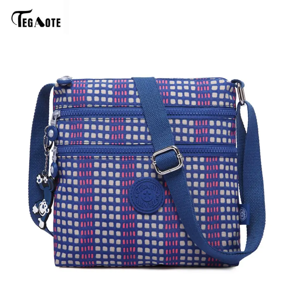 TEGAOTE, известный бренд, мультяшная нейлоновая сумка, повседневные сумки-мессенджеры, женская сумка на плечо, водонепроницаемая пляжная сумка - Цвет: 910 08