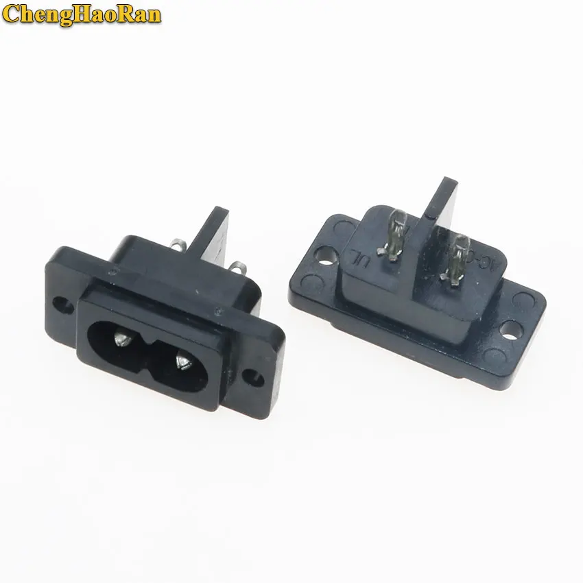 

ChengHaoRan 1pcs 2Pin AC Power Socket Connector IEC 320 C8 replacement AC Electrical Sockets