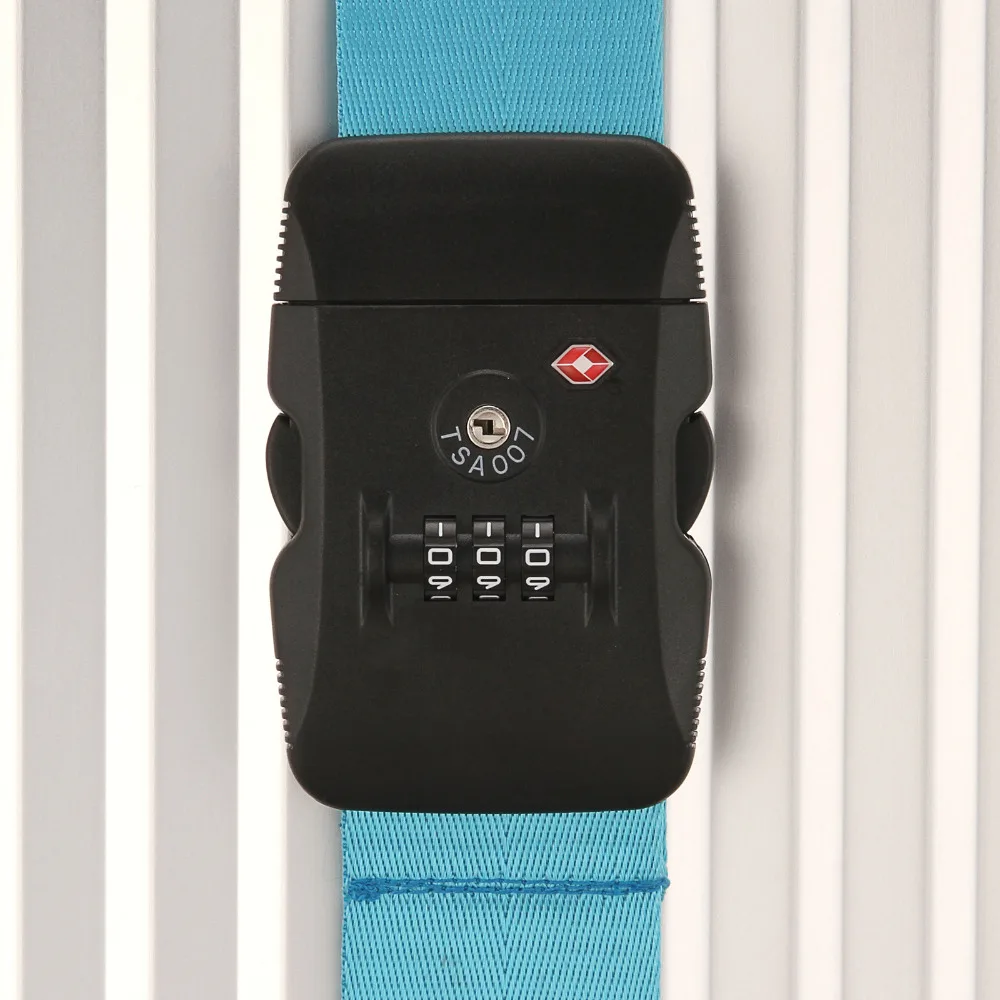 Travel Luggage Strap TSA Lock / Combination Lock Strong Nylon Adjustable Cross Belt For Trolley Suitcase Safe Packing Belt 