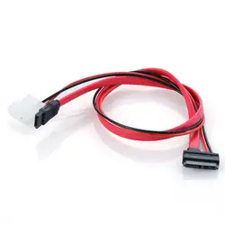 8,28 по доступной цене! 7 + 6 Pin Slimline SATA кабель для тонкий латоп SATA DVD Drive привод кабель питания ПК