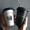 Stainless Steel Cups with Lid Straw Cup Sleeve 450ML Metal Drinking Mugs Coffee Mug Food Grade Cups BPA Free for Children Adults 1
