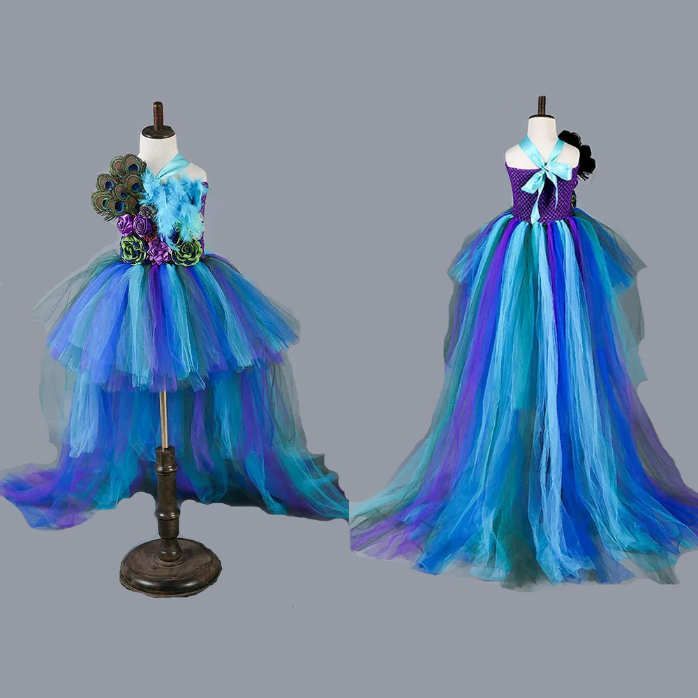 Buy Princess Girls Peacock Tutu Dress Kids Girl