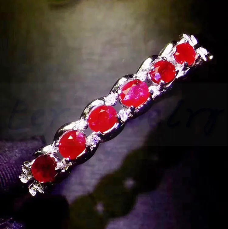 Buy Bangle Ruby bangle Natural real ruby 925 sterling