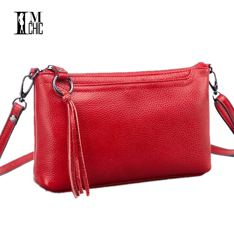  2017 Women Messenger Bags Genuine Leather Cowhide Tassel Ladies Satchel Handbags Real Skin Casual Woman Crossbody Shoulder 889 