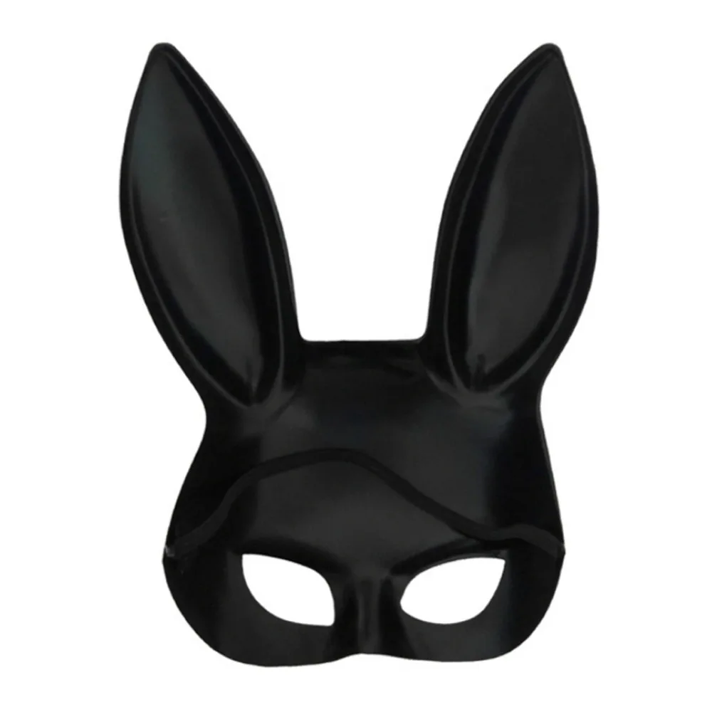 Hot Women Girl Sexy Rabbit Ears Mask Cute Bunny Long Ears Bondage Mask Halloween Masquerade Party KTV Cosplay Costume Props  (5)