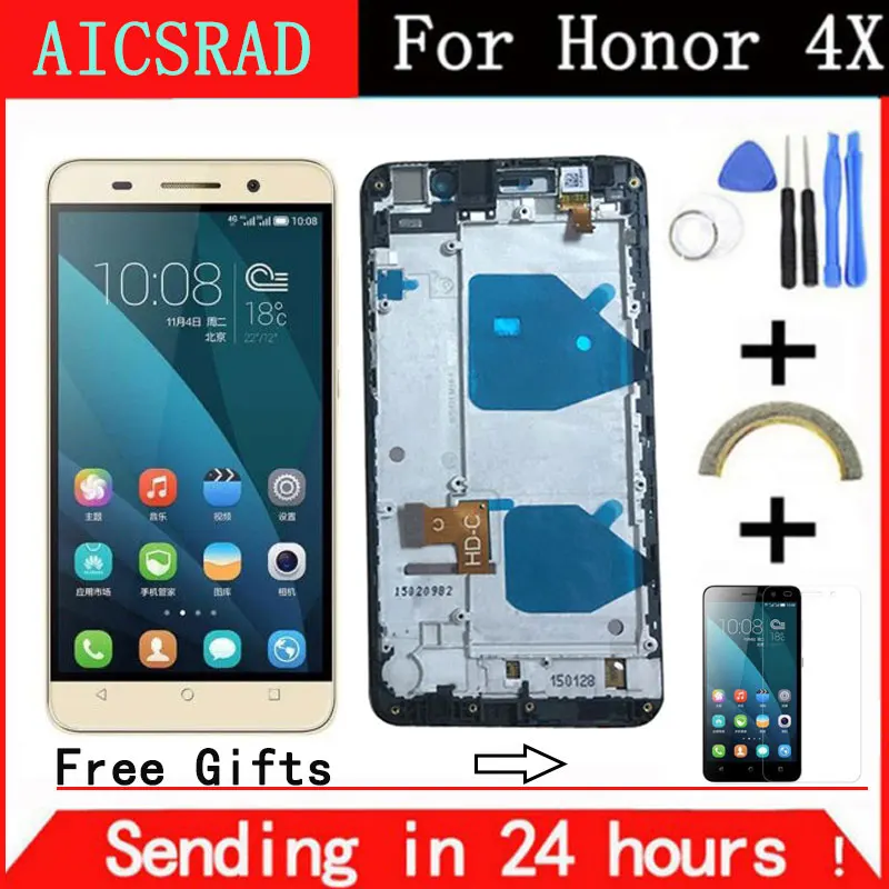 AICSRAD нет битых пикселей 5,5 дисплей для HUAWEI Honor 4X ЖК сенсорный экран дигитайзер Che2-L11 CHE2 UL00 Замена