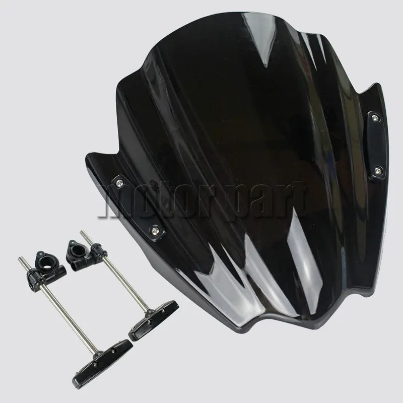 Лобовое стекло мотоцикла для 2004-2015 Kawasaki Z 1000 800 250 300 750 лобовое S дефлекторы черного