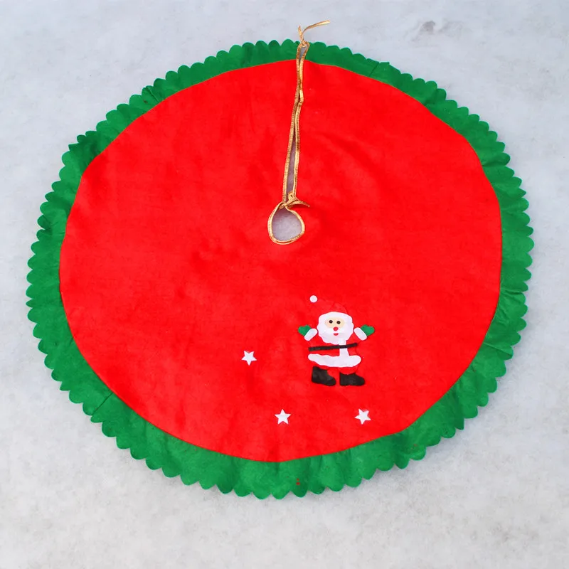 

Christmas House Round Xmas Tree Circle Base Cover Xmas Tree Ornaments Decor With Santa Claus Pattern for home decor