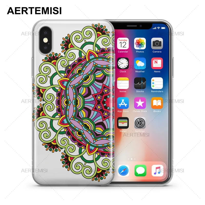 Aertemisi чехлы для телефонов цветная Мандала прозрачный кристально чистый мягкий