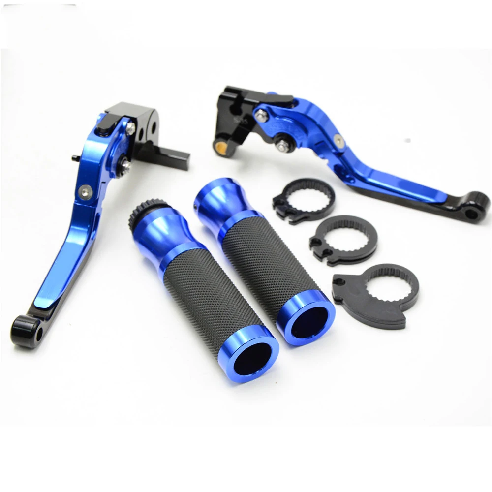 Motorcycle Brake Clutch Levers 22mm Handle Bar Grips For Suzuki Gsxr