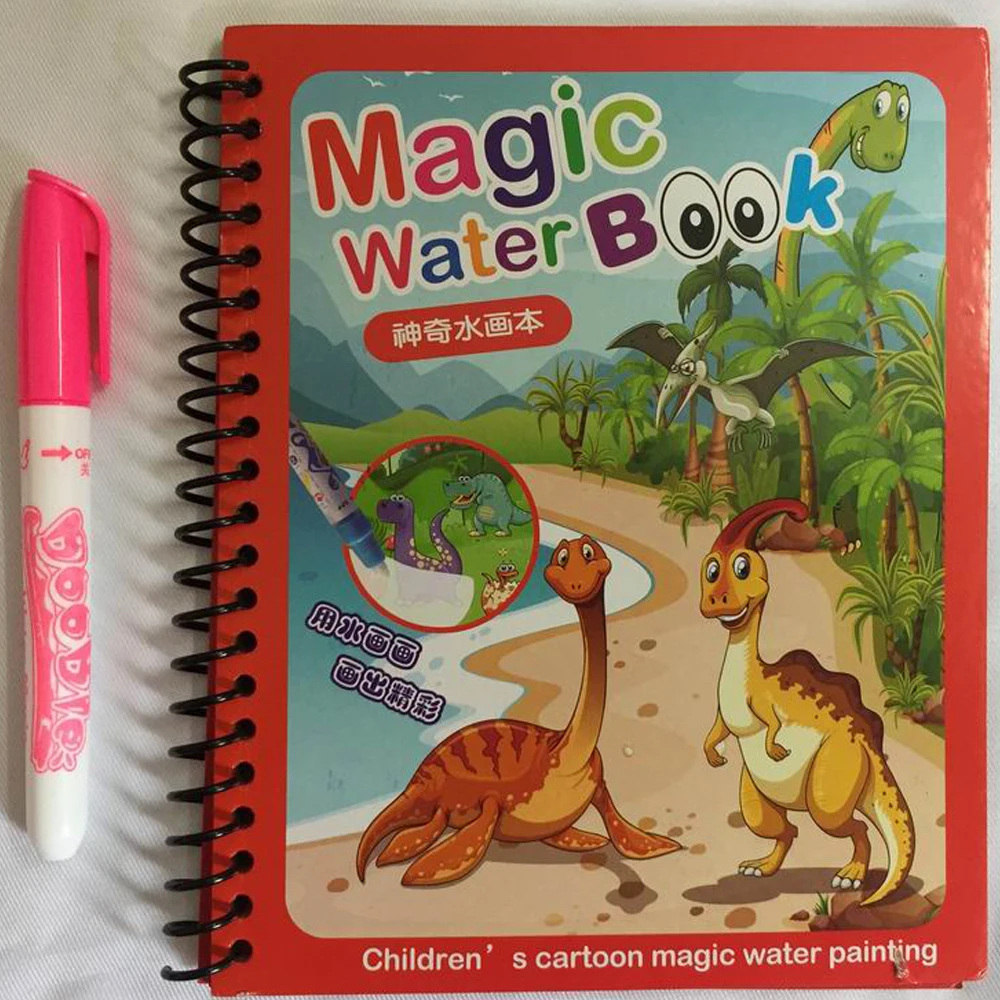 

iWish 19x16cm Multicolor Rainbow Water Drawing Mat with 1 Pen Aqua Doodle Board Aquadoodle Rug For Painting Christmas Kids Toys