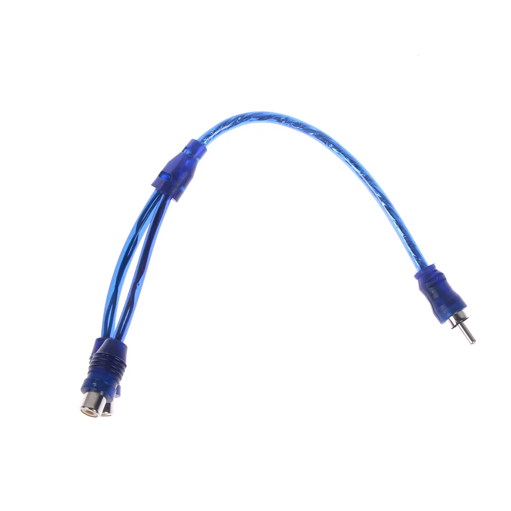 1 RCA штекер на 2 гнезда сплиттер стерео аудио Y адаптер кабель соединитель