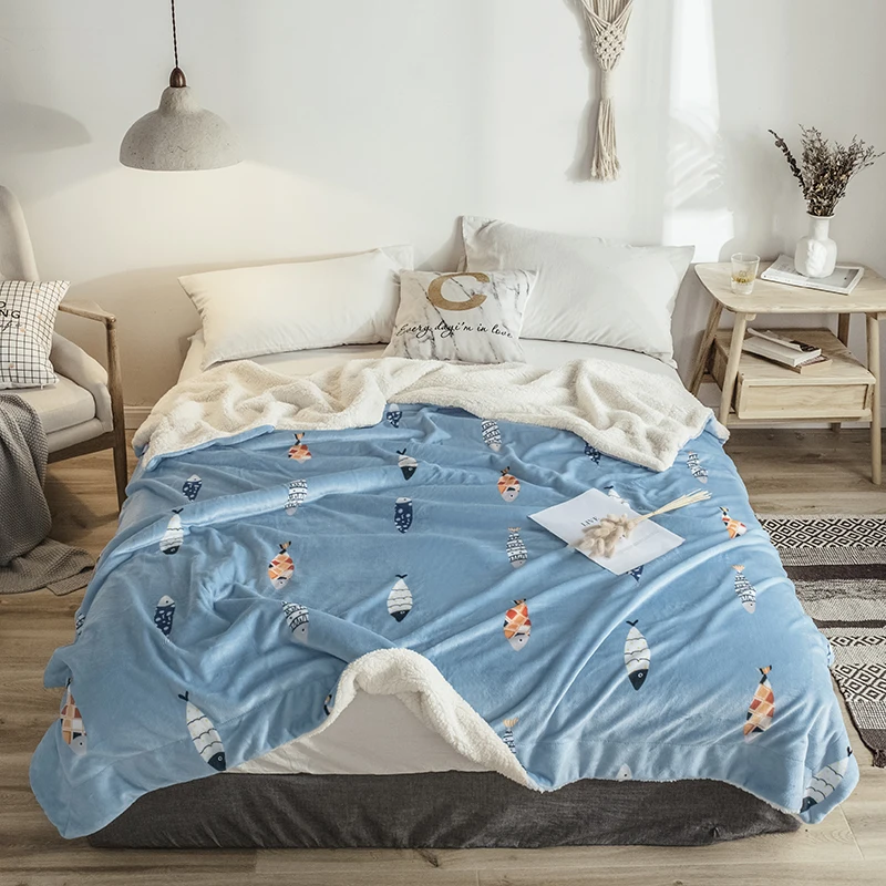 Sleeping Blanket Home Decor Throw Office Blanket Queen Travel Airplane