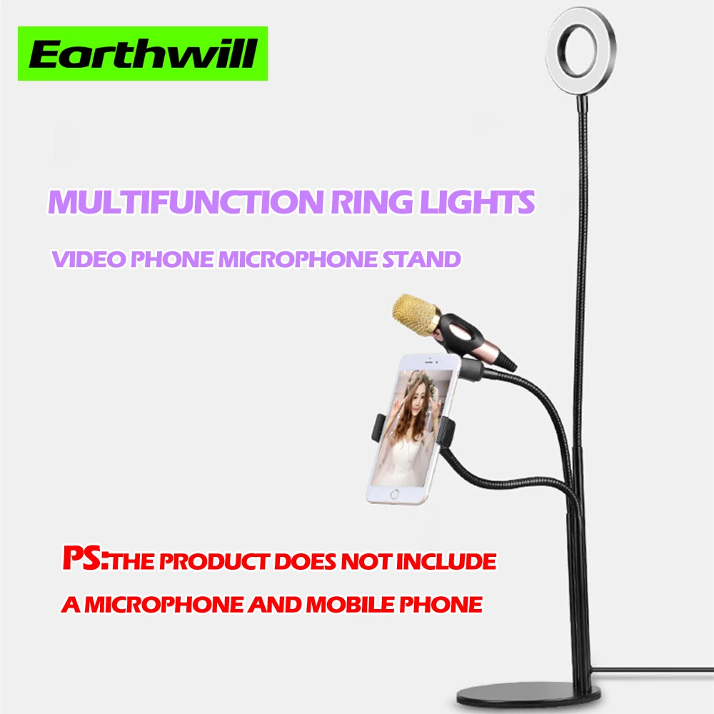 

photo Studio kits Multi-function fill light bracket Ring Lights stand for phone microphone Youtube live 4 styles 1pcs
