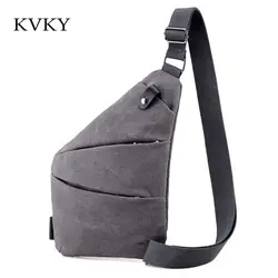 KVKY 2019 сумочки унисекс Для мужчин холст многоцелевой груди пакет слинг мужские Наплечные сумки и женщина Повседневное Crossbody Bolsas